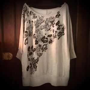 Lane Bryant - Gray Animal Print Sweater - 22/24